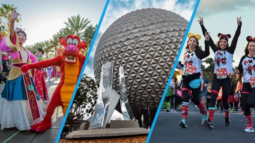 Mulan and Mushu, EPCOT Spaceship Earth, Run Disney Marathon Runners