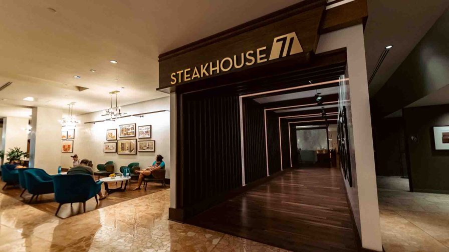 Main entrance to Steakhouse 71