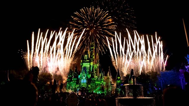 Disney's Not-So-Spooky Spectacular fireworks show at Mickey's Not-So-Scary Halloween Party
