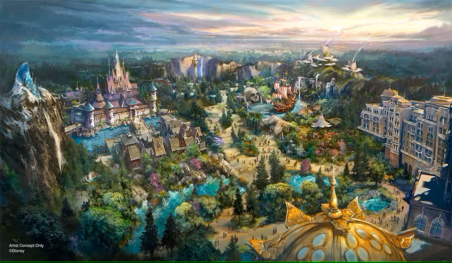 Concept art of Fantasy Springs at Tokyo Disney Resort