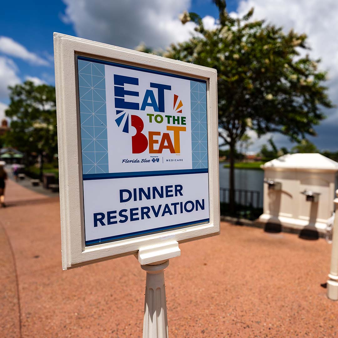 Eat to the Beat Dinner Reservation Sign